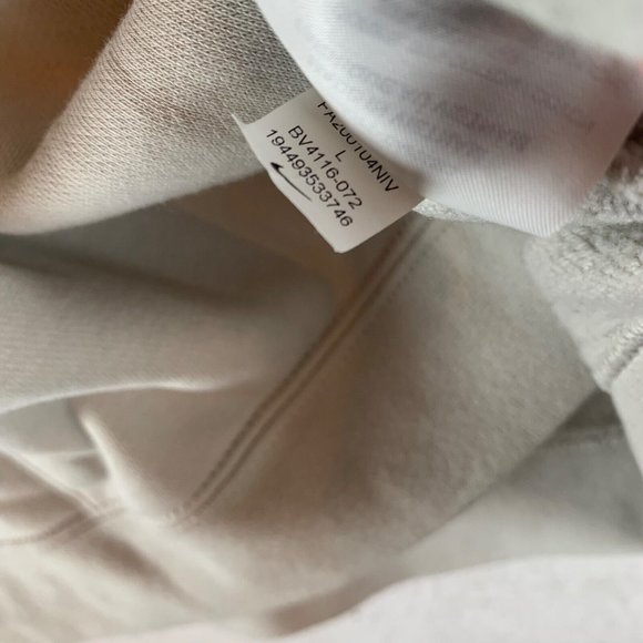 Nike Women's Funnelneck Activewear Cream Pull Over Hooded Sweatshirt Size L 8441 - Picture 7 of 9